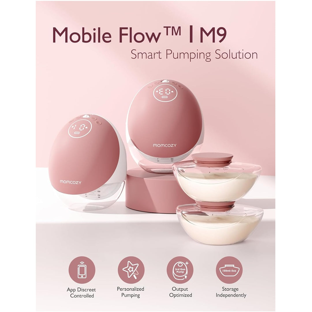 Momcozy - Double Breast Pump Hands Free Mobile Flow M9