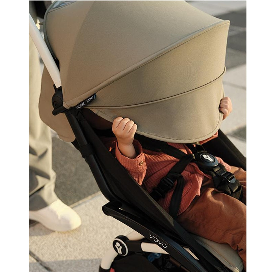 Stokke YOYO³ Stroller - Bonpoint Beige On Black