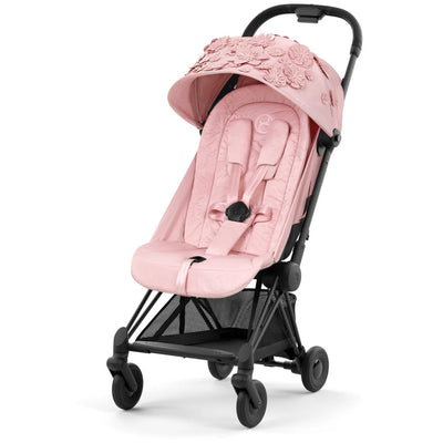 Cybex COYA Compact Stroller - Simply Flowers  Pink/Matte Black