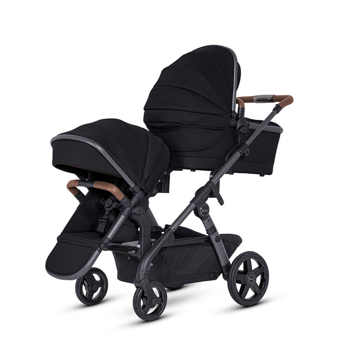 Silver Cross Wave 3 Single-to-Double Stroller - Licorice