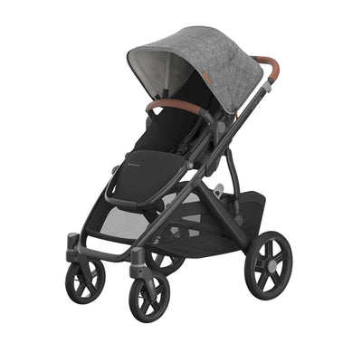 Uppababy Vista V3 Stroller - Greyson Charcoal Mélange/Carbon Frame/Saddle Leather