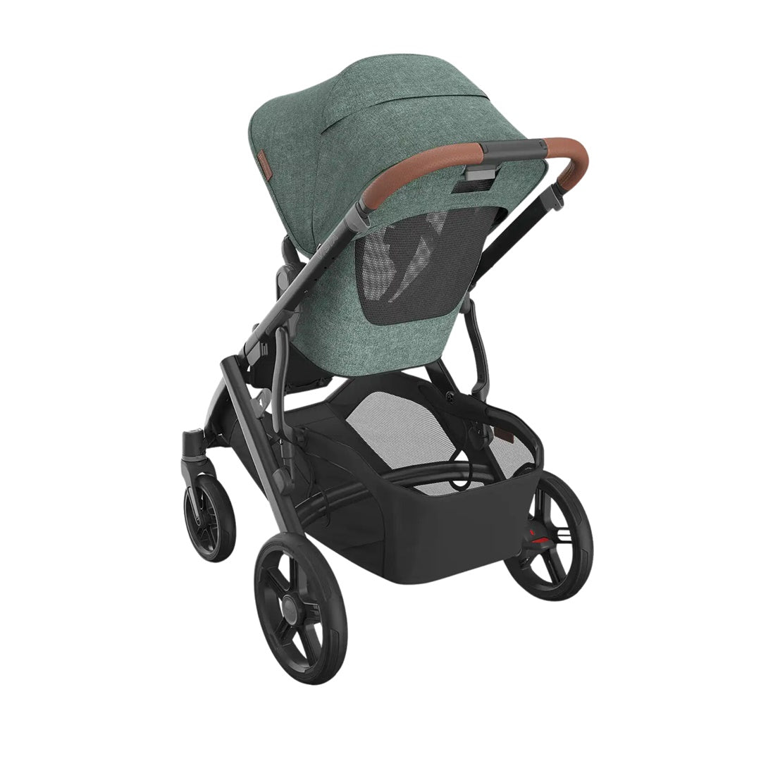 Uppababy Vista V3 Stroller - Gwen Green Mélange/Carbon Frame/Saddle Leather