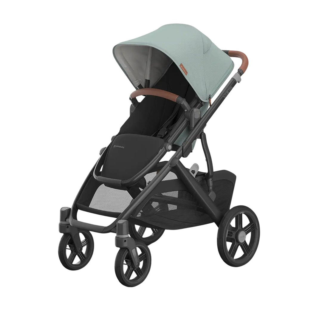 Uppababy  Vista V3 - Stroller Kenzi Mystic Aqua/Carbon Frame/Saddle Leather