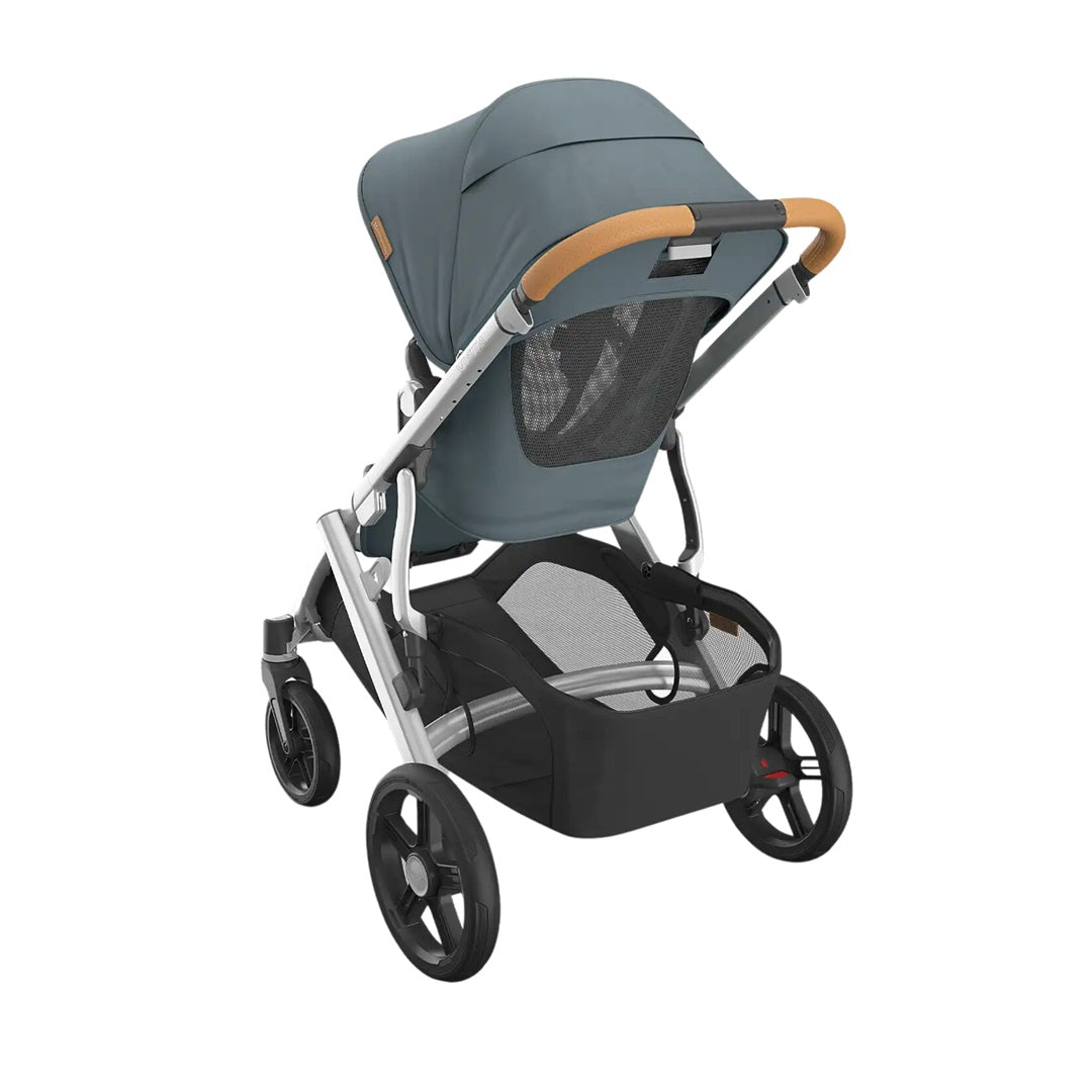 Uppababy Vista V3 Stroller - Callum Stone Blue/Silver Frame/Sand Leather