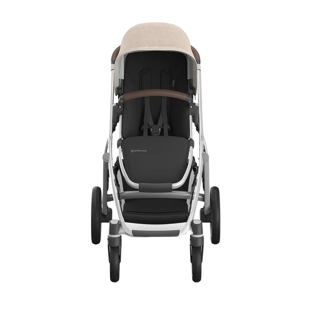 Uppababy Vista V3 Stroller - Declan Oat Mélange/Silver Frame/Chestnut Leather