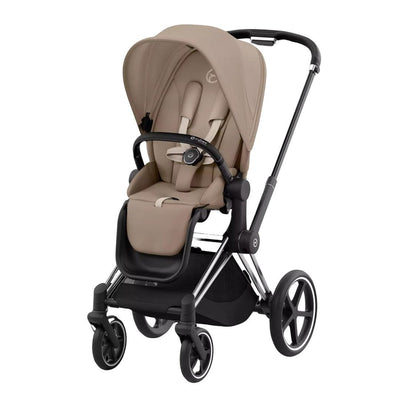 Carrinho de Bebê Cybex Priam 4 Chrome Black Cozy Beige - Cybex Babytunes