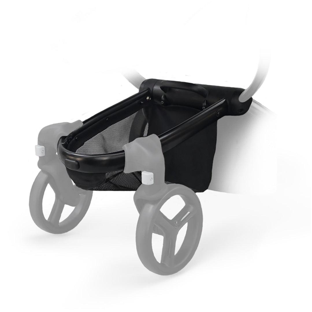 Carrinho de Bebê Mima Xari Max Preto Com Estrutura Preta e Assento Branco - Mima Babytunes