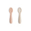 Mushie First Feeding Baby Spoons 2-Pack - Blush