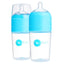 Popyum Anti-Colic Formula Making Baby Bottle, 2-Pack, 9 Oz. Sky Blue