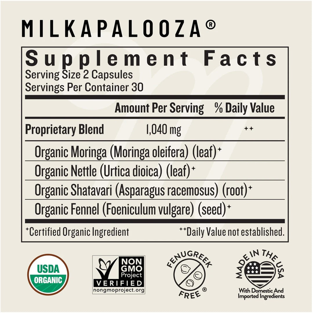 Legendairy Milk Milkapalooza Lactation Vegan Supplement - 60ct