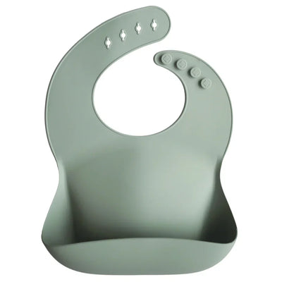 Mushie Silicone Baby Bib - Cambridge Blue