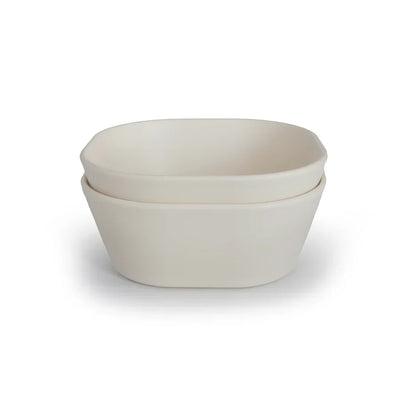 Mushie Square Dinnerware Bowl Set of 2 - Ivory